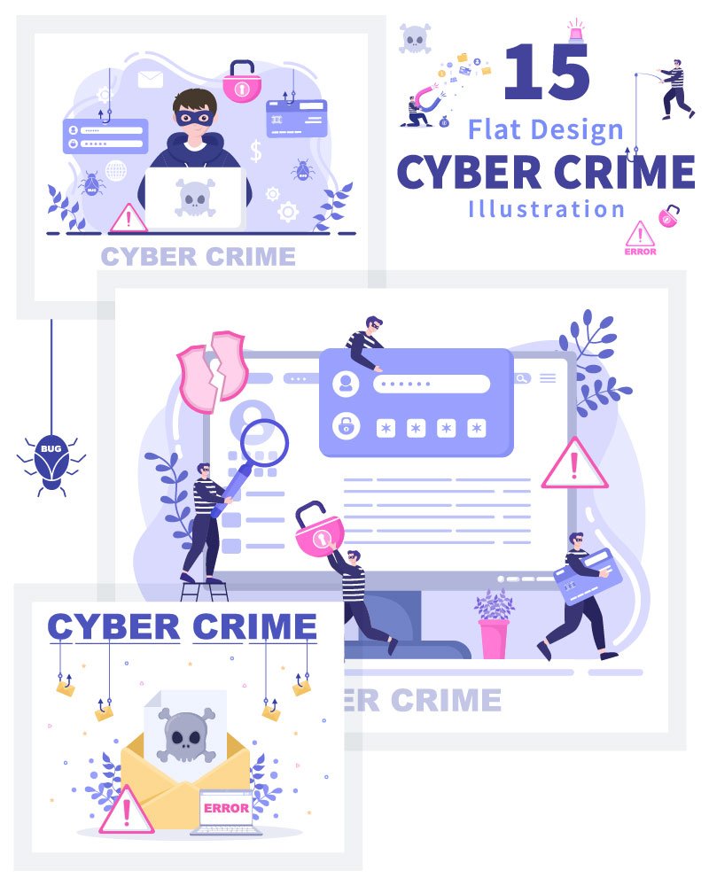 Kit Graphique #188776 Crime Cyber Divers Modles Web - Logo template Preview