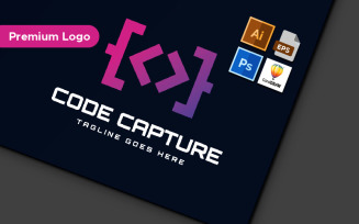 Code Capture Minimalist Logo Template