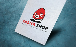 Easter Shop Logo Design Template