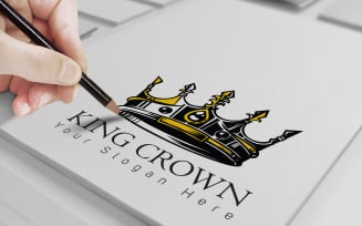King Crown Logo Design Template