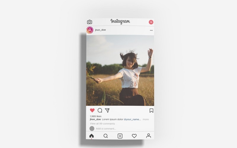 Paper Mockup for Instagram Post Product Mockup