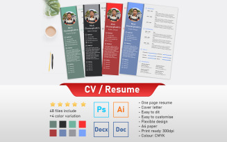 Professional CV Resume Photoshop Template