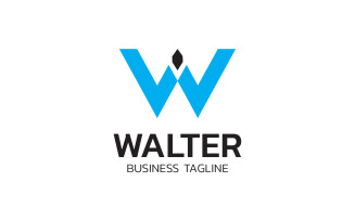 W Letter Walter Logo Design Template