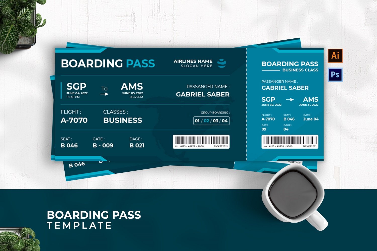 Kit Graphique #188828 Boarding Vol Divers Modles Web - Logo template Preview