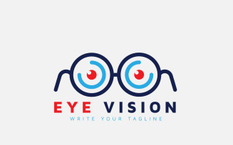 Eyeglass Logo Design Template