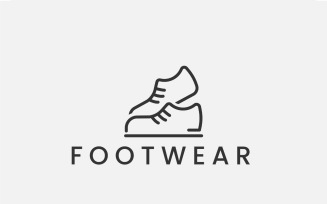 Footwear Logo Concept For Man Shoes