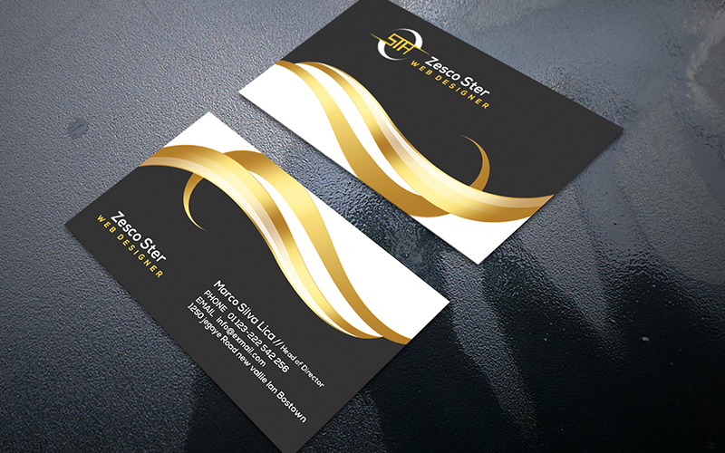 Modern Luxurious Business Card so-99 Corporate Identity