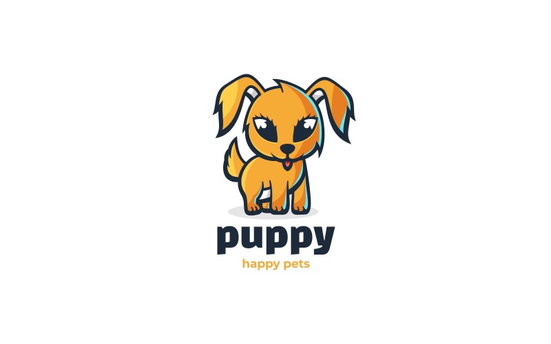 Puppy Mascot Cartoon Logo Logo Template
