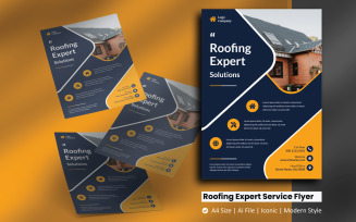 Roofing Expert Solution Flyer Corporate Identity Template