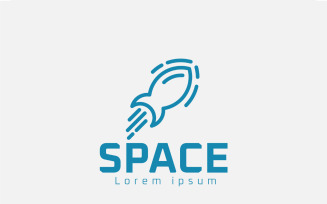 Space Roket Logo Design Template