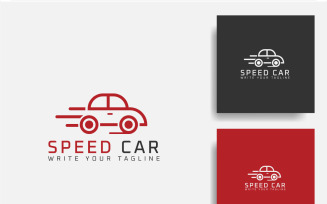 Speed Car Logo Concept For Sports, Delivery