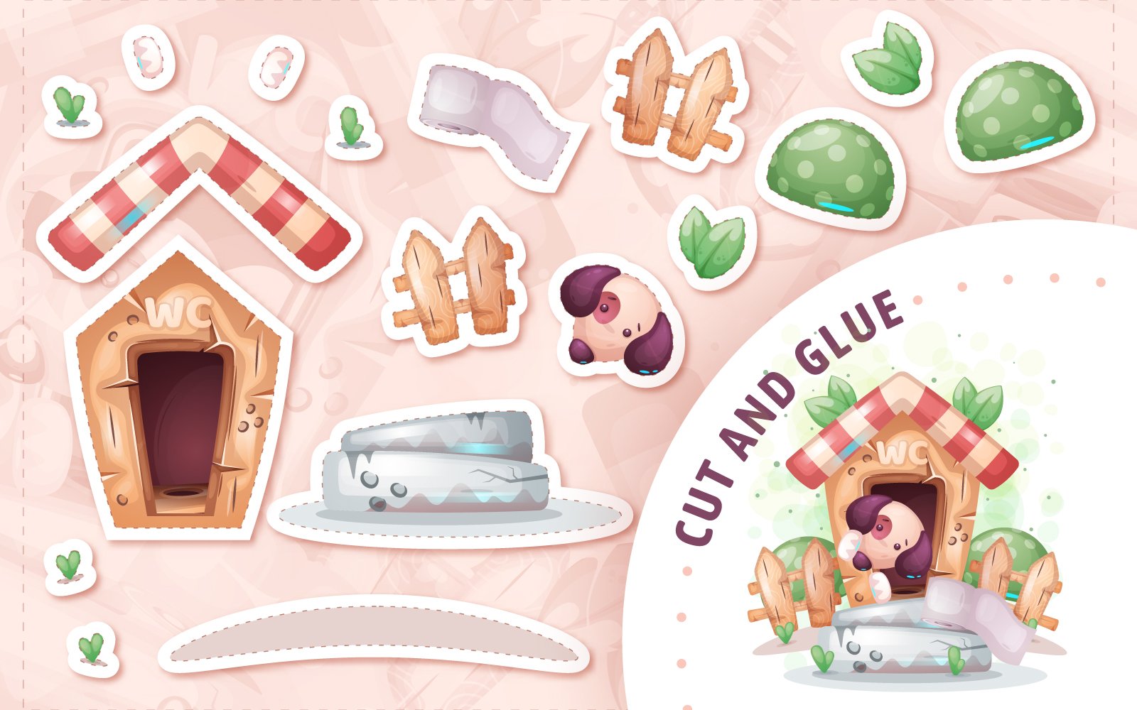 Template #188999 Dogpuppypooppisstoiletfencebush  Webdesign Template - Logo template Preview