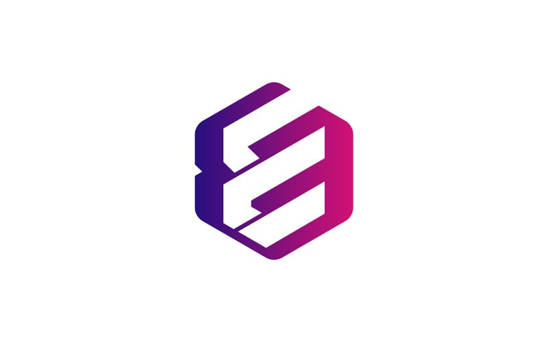 E Letter Polygon Logo Design Vector Logo Template