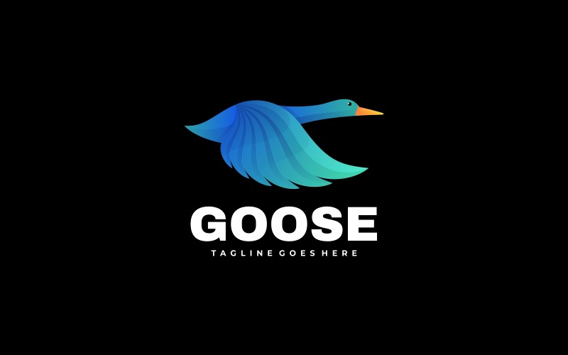 Flying Goose Gradient Logo Logo Template