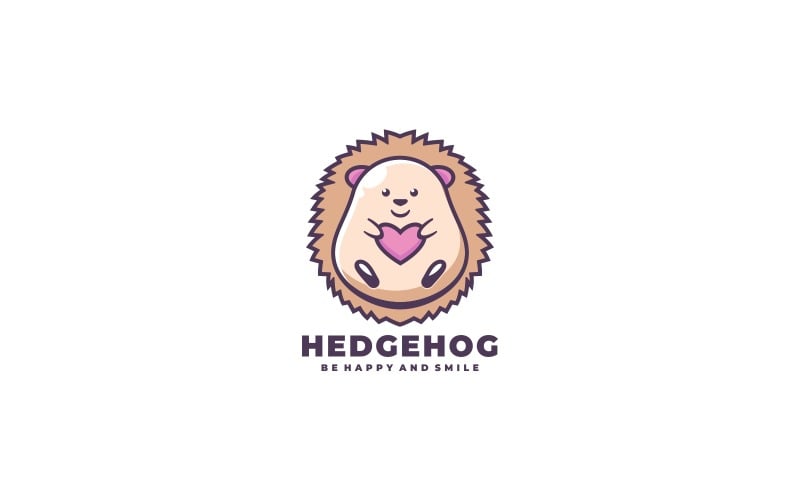 Hedgehog Simple Mascot Logo Logo Template