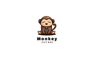 Monkey Mascot Cartoon Logo