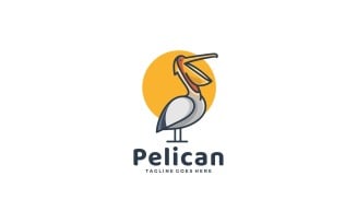 Pelican Simple Mascot Logo Style