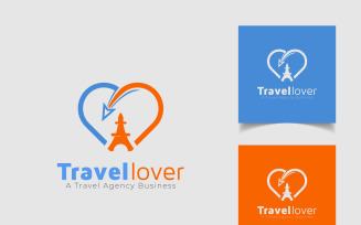 Travel Logo Concept For Travel Lover And Plane Icon