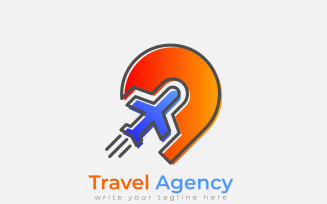 Travel Logo Design Template With Airplane