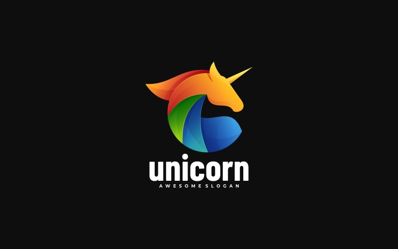 Unicorn Colorful Logo Style Logo Template