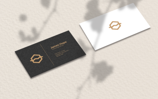 Simple Minimal Business Card Template and Mockup