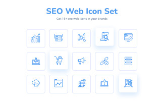 Creative And Attractive Seo Web IconSet