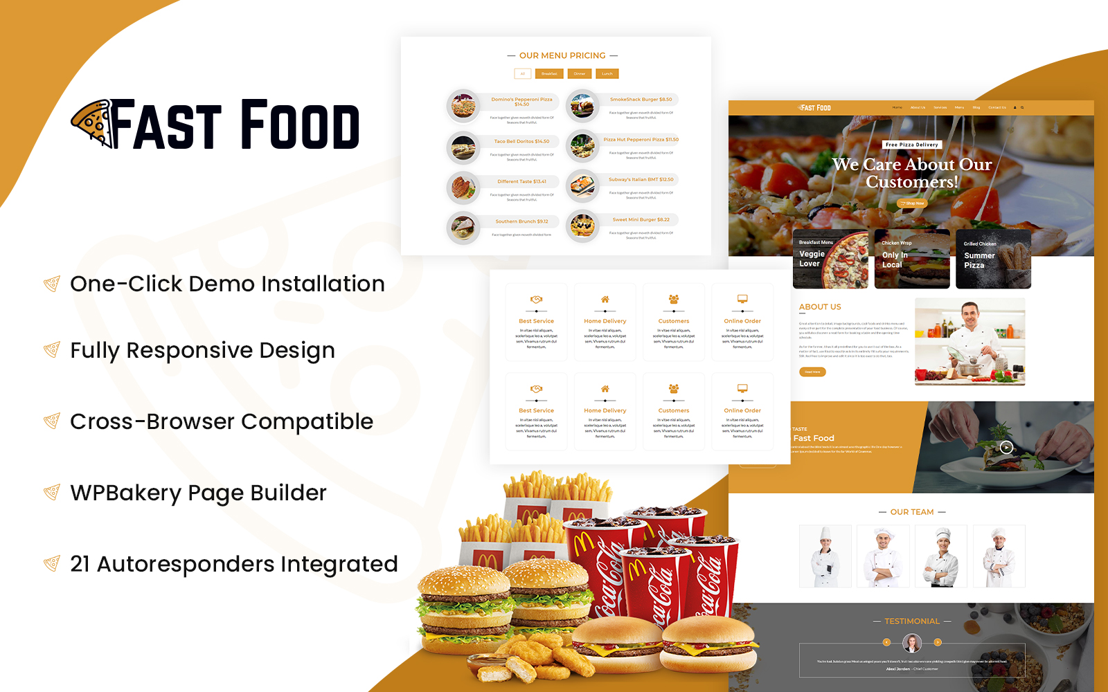 Fast Food - Food Restaurant Website WordPress Theme