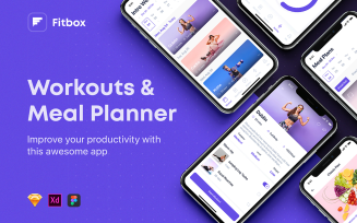 Fitbox - Workouts & Meal Planner UI Kit