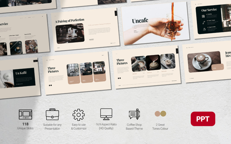 Noisette - Food and Beverages Business Presentation - Powerpoint Template PowerPoint Template