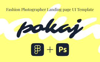 Pokaj — Minimalist Fashion Photographer Landing page UI Template with Massive Galleries