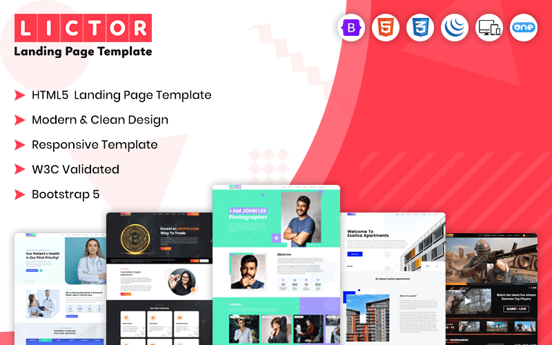 Lictor - Multipurpose Landing Page Template