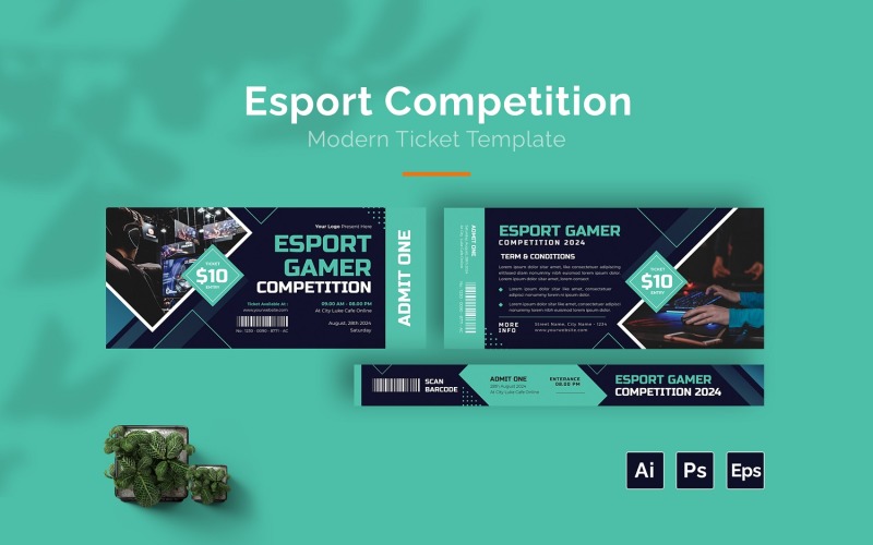Esport Competition Ticket Corporate Identity