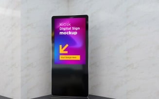 Advertising Kiosk Digital Sign Mockup Template