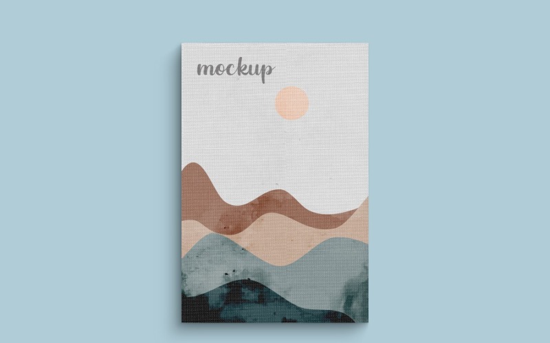 Painting Canvas Vertical Frame Mockup Template Product Mockup