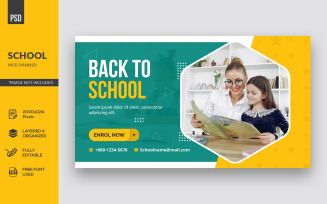 Creative Design School Education Web Banner Corporate Identity Template