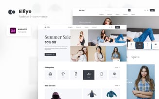 Fashion E-commerce Website Template UI Elements