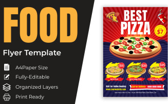 Fast Food Flyer Design Vector Template