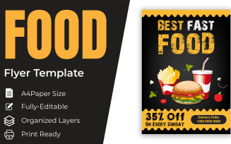 Fast Food Flyer Menu Food Ordering Junk Food Menu Design