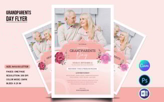 Grandparents Day Event Celebration Flyer Template