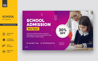 School Admission Web Banner Corporate Identity Template