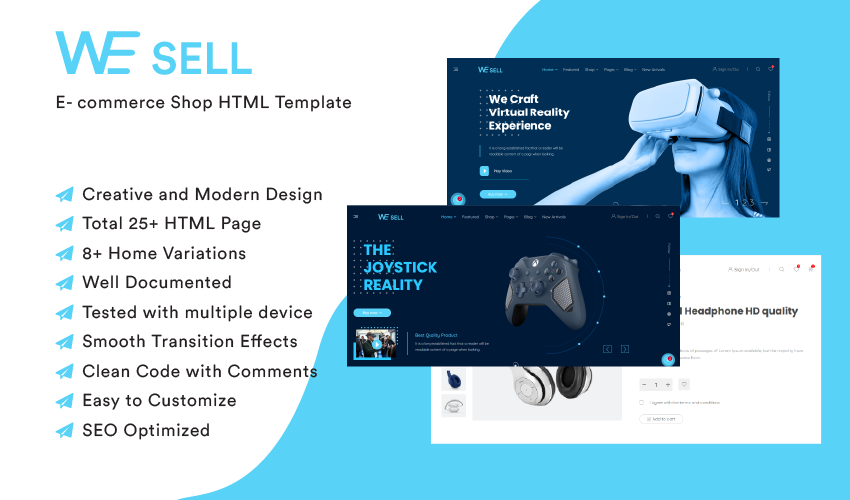 WeSell - Accessories Shop HTML Website template