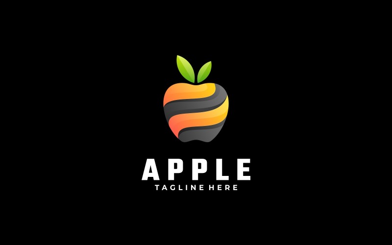 Apple Gradient Logo Style Logo Template