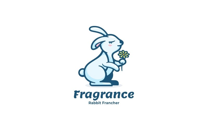 Beauty Rabbit Mascot Logo Logo Template