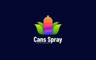 Cans Spray Gradient Colorful Logo