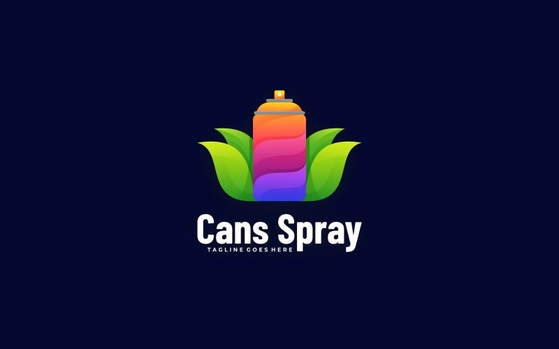 Cans Spray Gradient Colorful Logo Logo Template