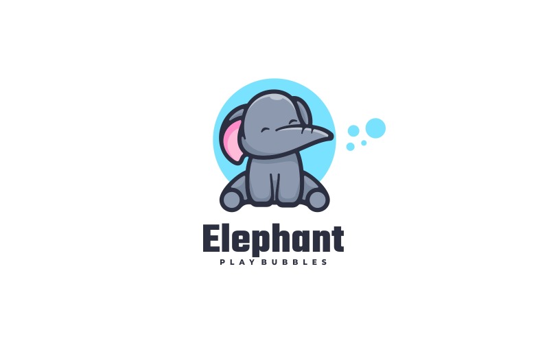 Elephant Mascot Cartoon Logo Logo Template