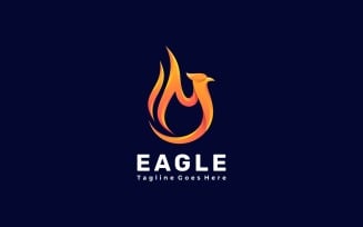 Fire Eagle Gradient Logo Template