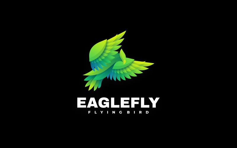 Flying Eagle Gradient Logo Logo Template