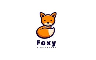 Fox Simple Mascot Logo Template