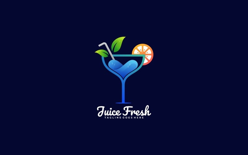 Fresh Juice Gradient Logo Logo Template